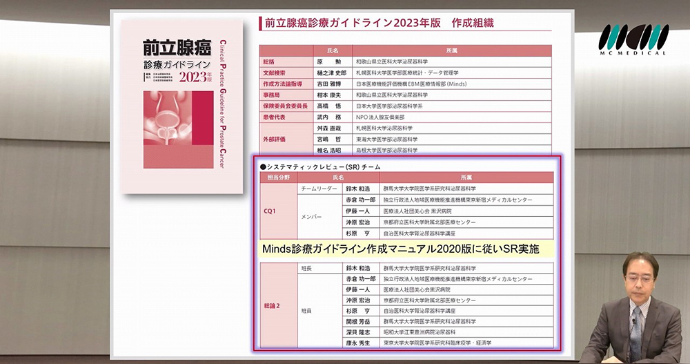 前立腺癌検診ガイドライン説明の様子